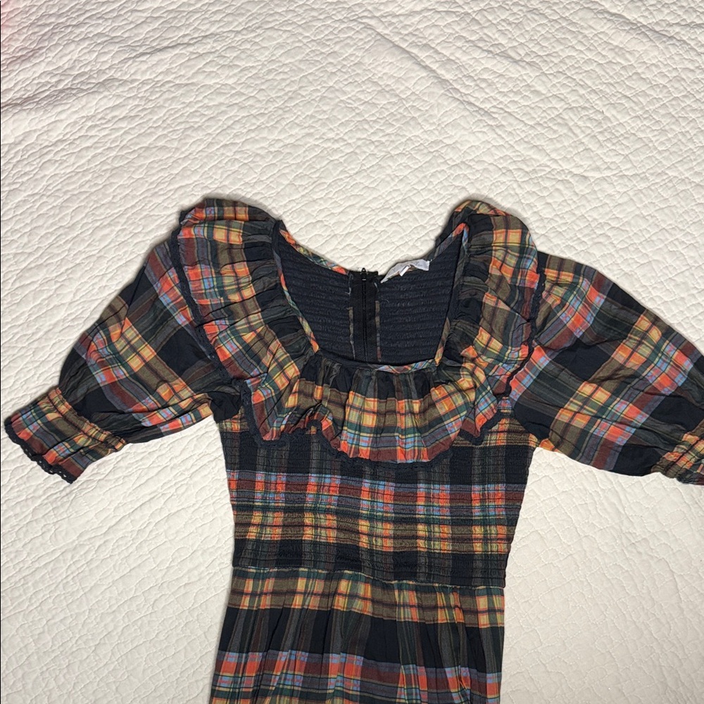 Ivy City Co Multicolor Plaid Long Sleeve Dress - Picture 4 of 6
